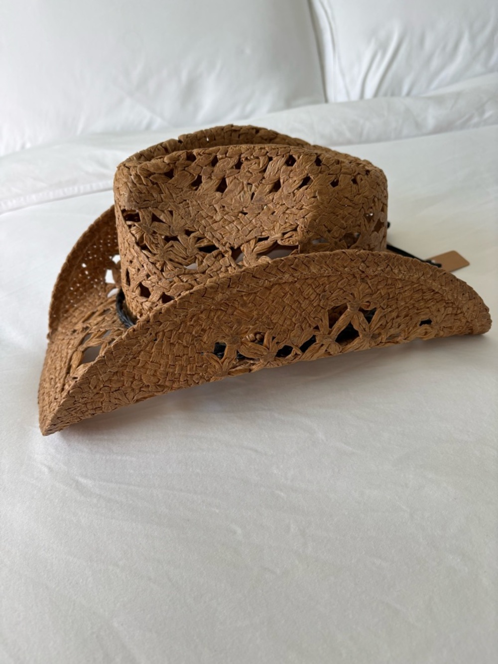 Dolls Kill Tan Straw Cowboy Hat - Picture 7 of 9